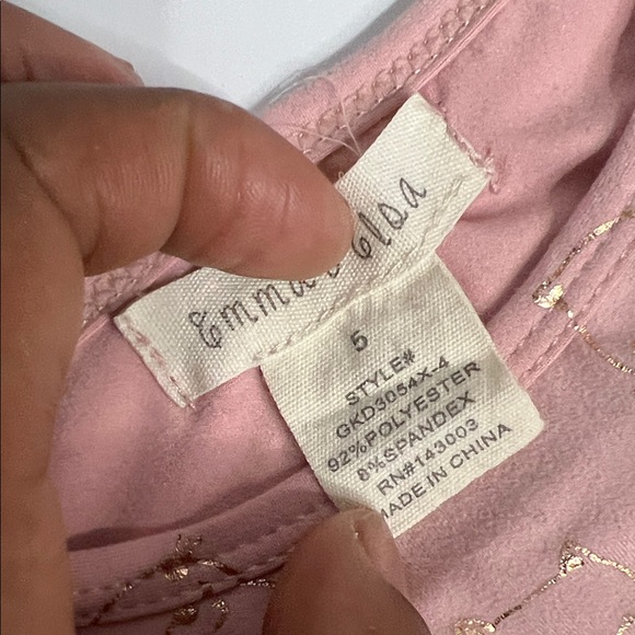 Adorable Pink Kids Dress with Gold Accents - Picture 7 of 7